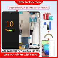 AAA + + + oryginalny wyświetlacz LCD z ramką dla Xiaomi Redmi Note 9S wyświetlacz LCD ekran dla Xiaomi Redmi Note 9 PRO ekran LCD 10-dotykowy 1